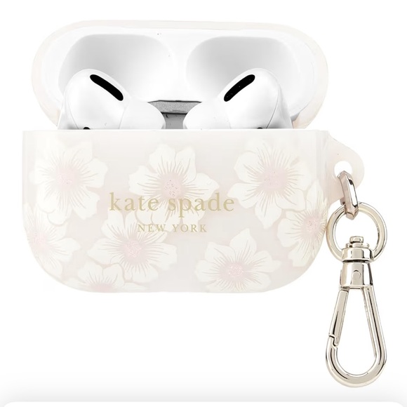 kate spade Accessories - Kate Spade AirPods Case W Keychain Ring Brand New W Box Hollyhock Cream Floral